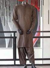 Michael Wash & Wear Shalwar Kameez For Men - MC24SK 007 Light Brown